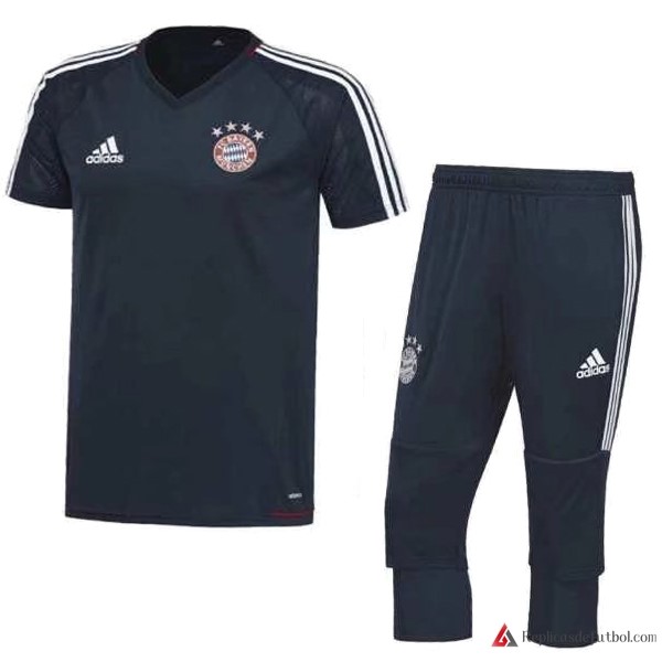 Camiseta Entrenamiento Bayern Munich Conjunto Completo 2017-2018 Azul Marino